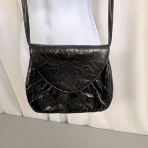 WOMENS BLACK LEATHER PURSE